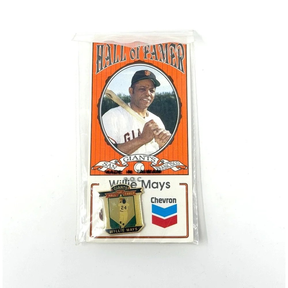 San Francisco Giants Willie Mays Magazine Pin Cards Chevron Hall Of Famer 1991